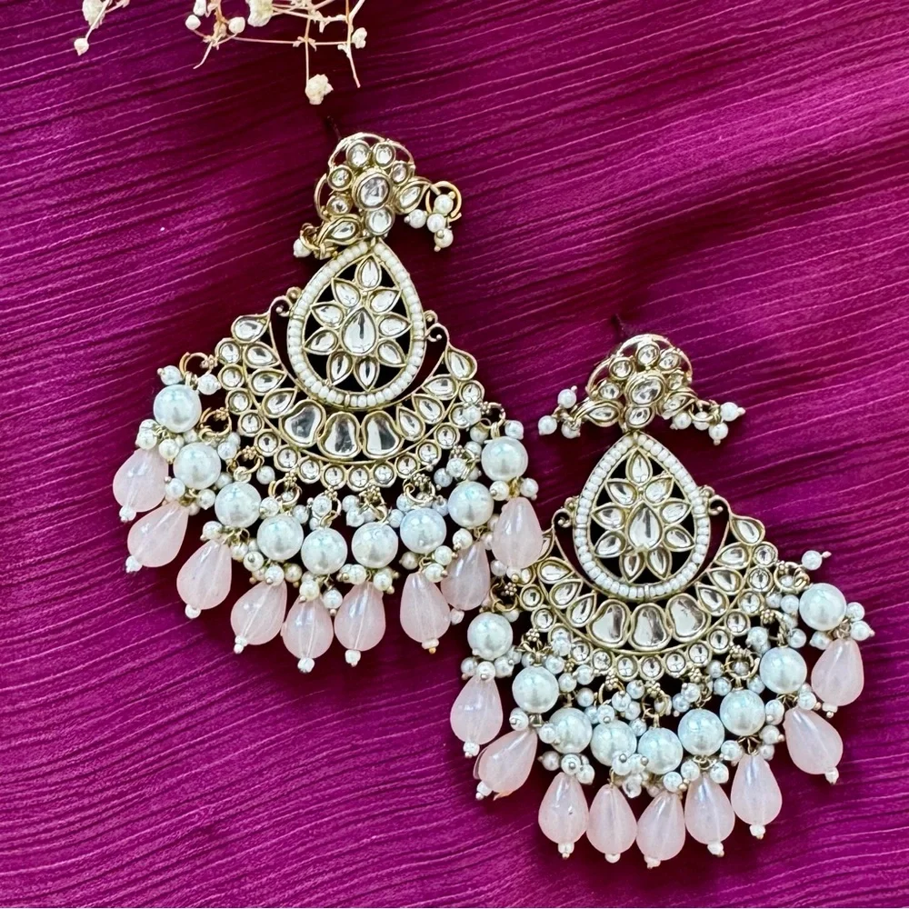 **EID SALE ACCEPTING ALL REASONABLE OFFERS ❗️Indian kundan Earrings - Picture 9 of 11